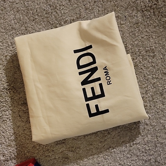 Fendi Selleria Blue Pebble Leather Bag - Picture 9 of 9